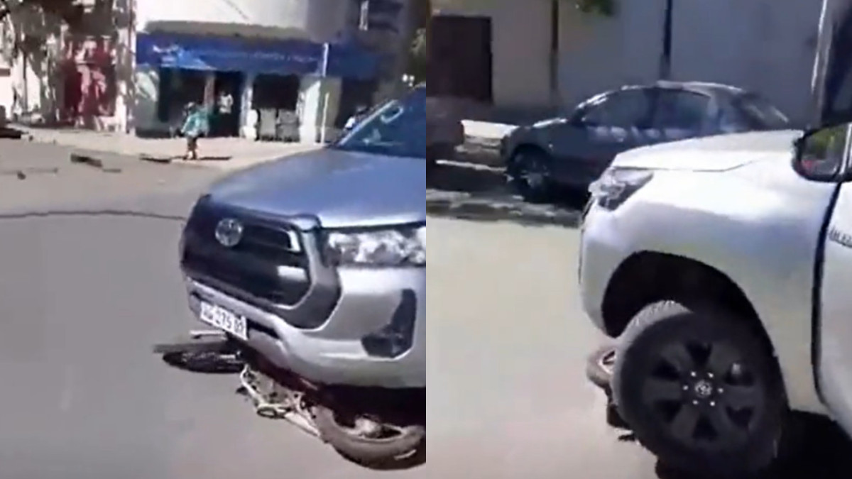 Violento intento de escapatoria tras un choque en Santa Fe. Fotos: Capturas.