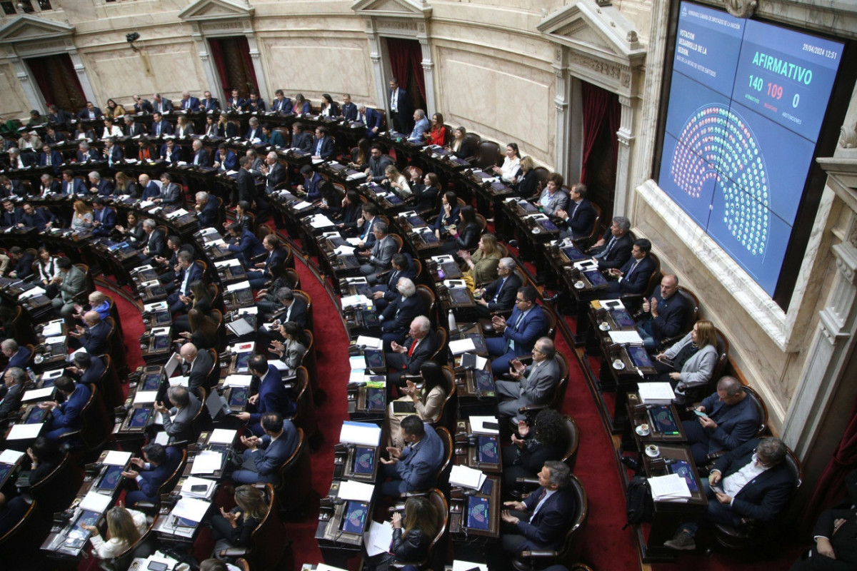 Debate de la Ley Bases en Diputados. Foto: NA