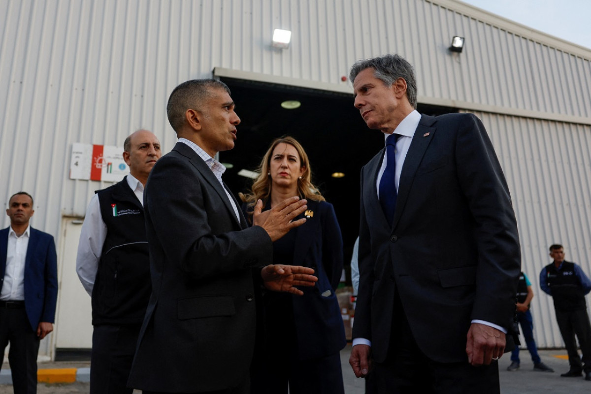 Visita de Antony Blinken a Jordania. Foto: Reuters.