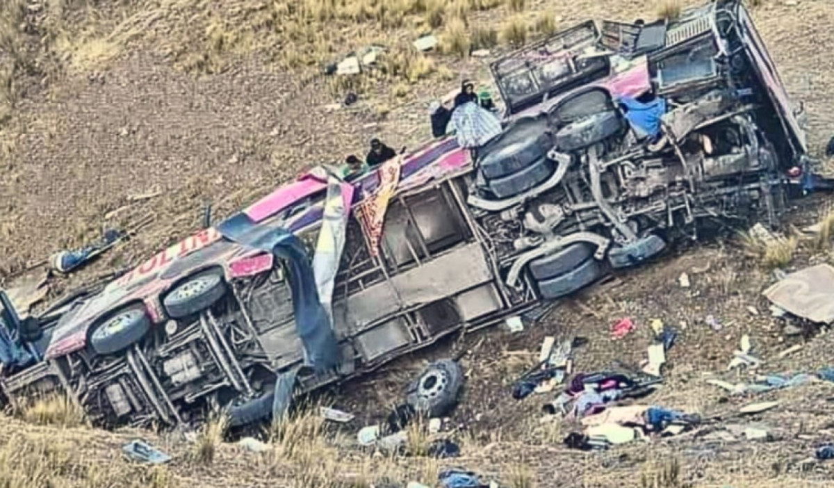 Accidente fatal de un micro en Perú. Foto: X.