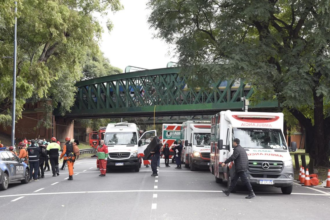 Los heridos fue traslados a hospitales porteños. 