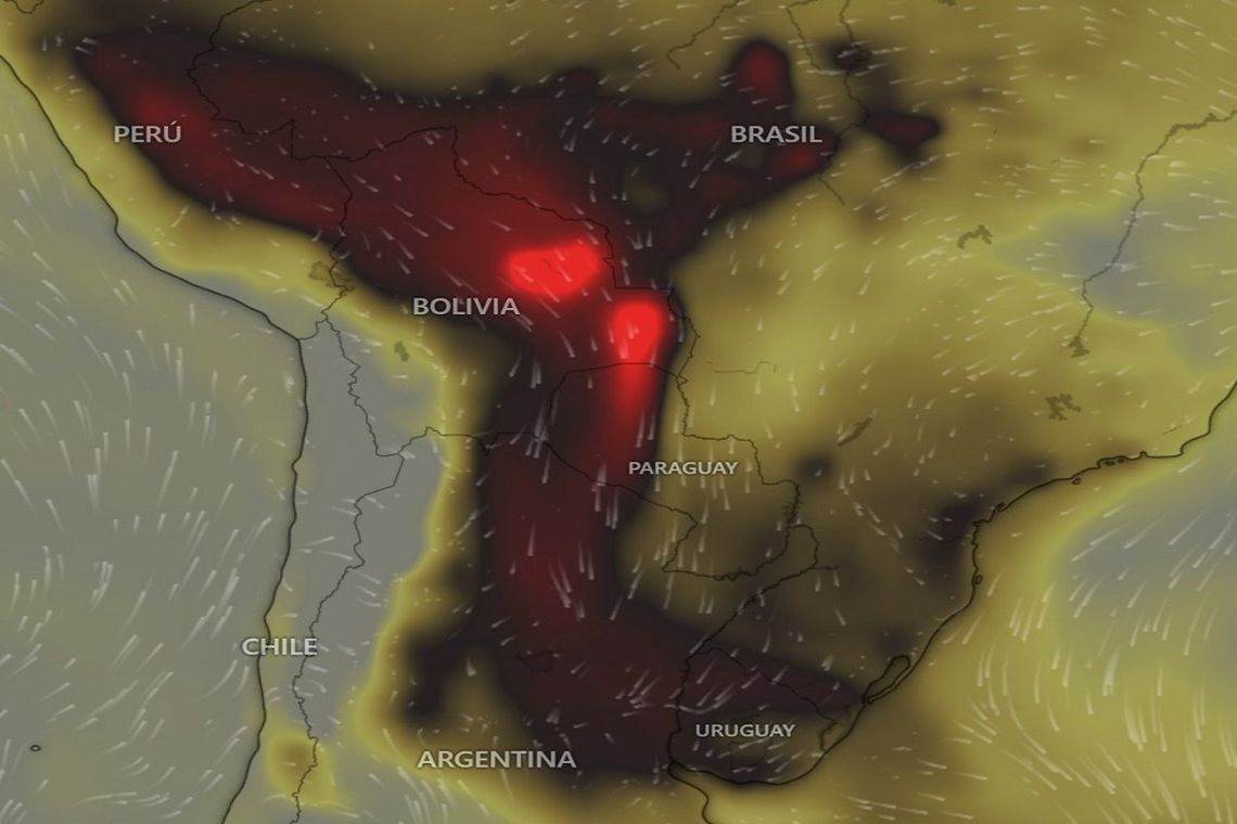 El humo llegaría al AMBA este martes.