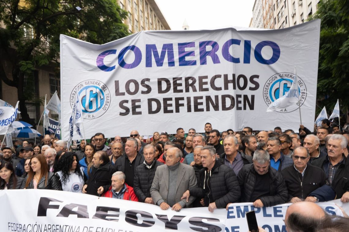 El Sindicato de Empleados de Comercio, presente en la marcha de la CGT