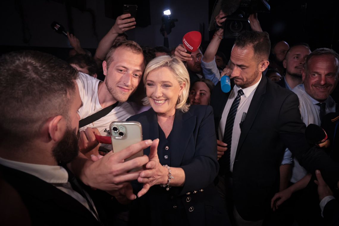 Marine Le Pen y su Agrupación Nacional