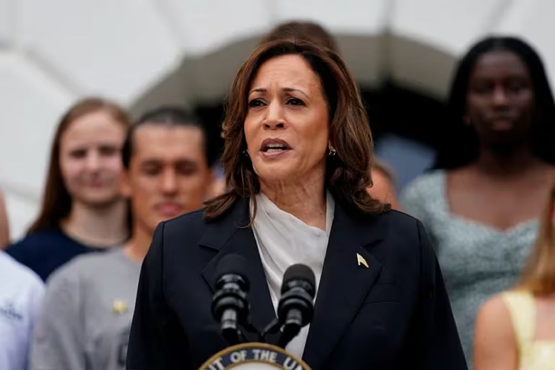 Kamala Harris encabezó este lunes un acto en la Casa Blanca