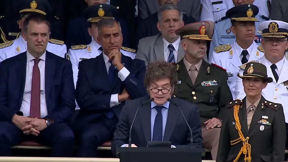 Javier Milei en la Escuela de Cadetes “Comisario General Juan Ángel Pirker” de la Policía Federal