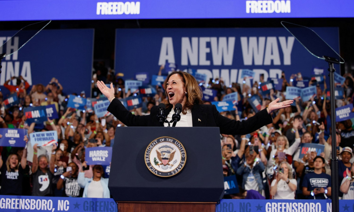 Kamala Harris, candidata a presidenta de Estados Unidos. Foto: Reuters