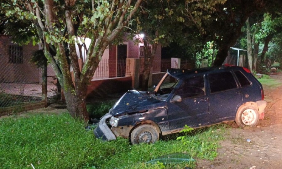 Un automóvil chocó de frente contra un árbol; una mujer y su hija resultaron  con heridas leves - Diario La Mañana