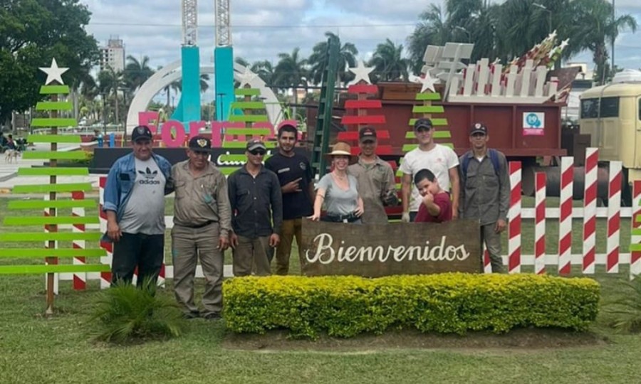 El Municipio comenzó a engalanar la ciudad con ornamentación navideña -  Diario La Mañana